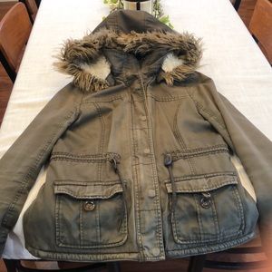 Winter coat fur hood size M